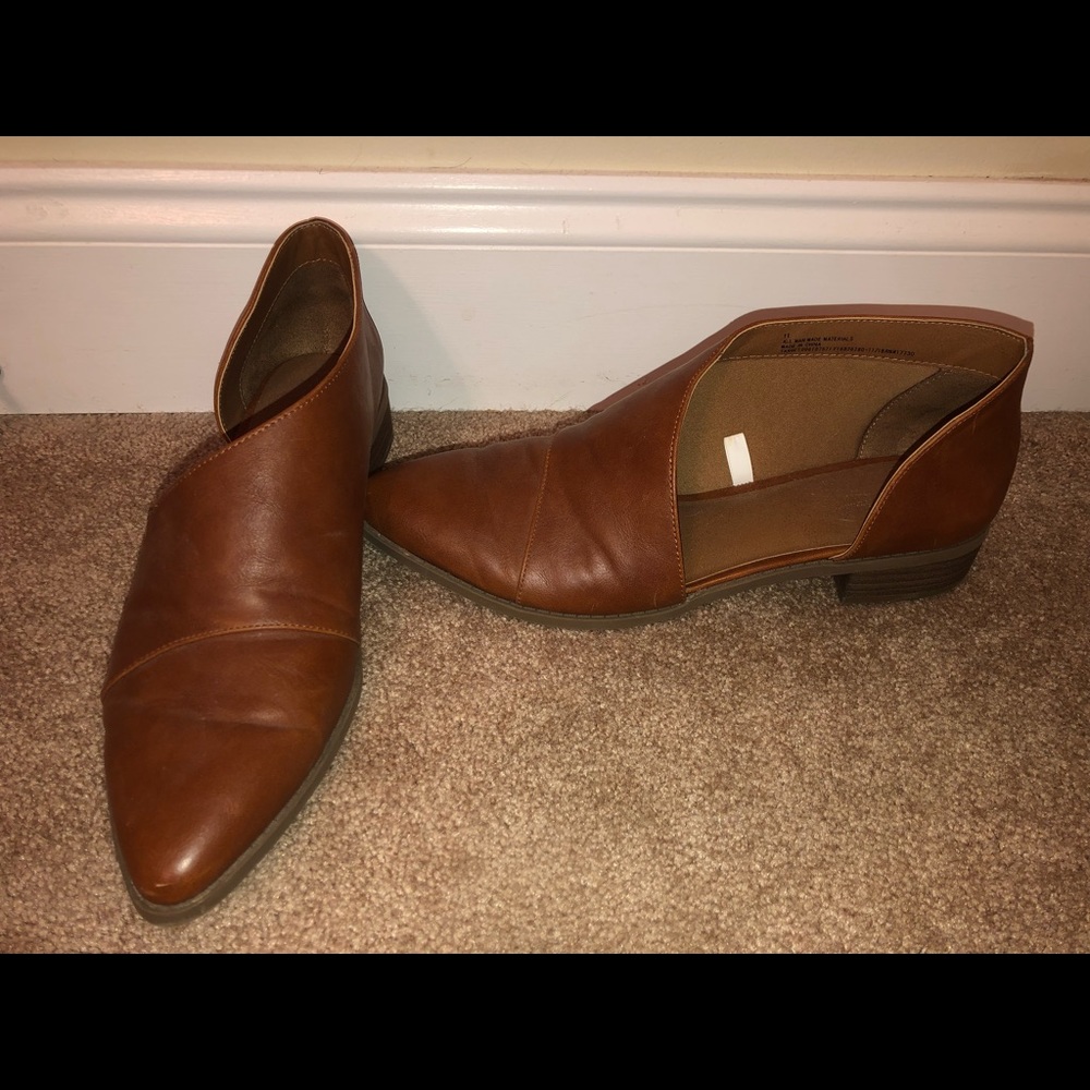 Newly worn open sided booties